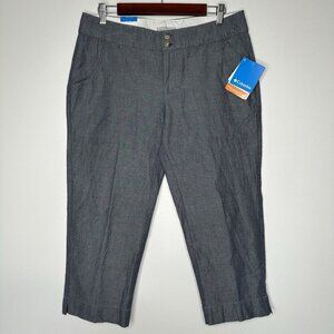 Columbia Capri Pants Size 10 Omni Shade Blue Upf 50
